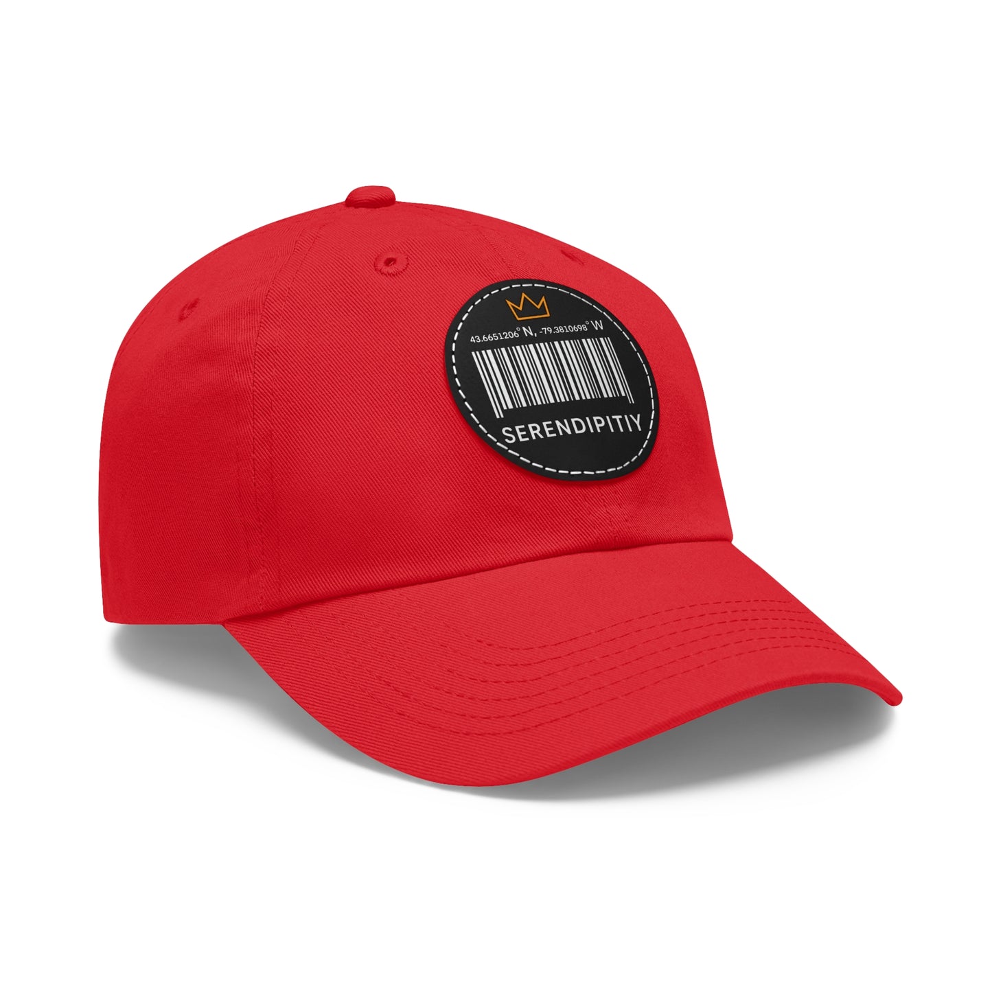 Dad Hat with Leather Patch (Round)