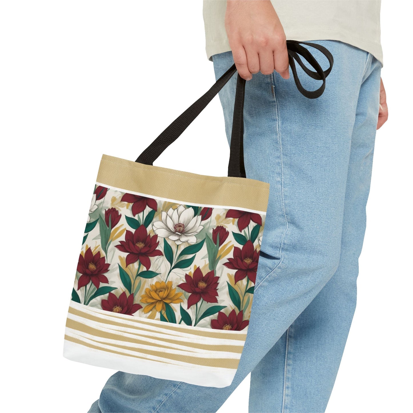 Floral Tote Bag - Stylish and Versatile for Everyday Use - Buimen studio