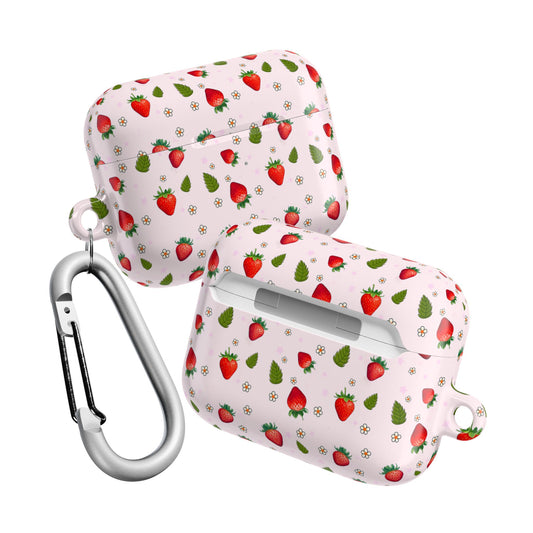 Strawberry AirPod Case, Cute Strawberry Design, Gift for Her, Wireless Earbud Case, Trendy Accessories, Spring Vibes