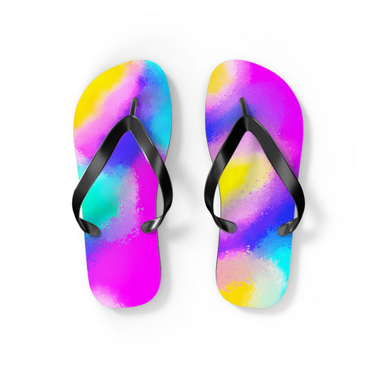 Colorful Tie-Dye Flip Flops | Summer Vibes, Beachwear, Pool Party, Vacation Footwear, Gift for Her
