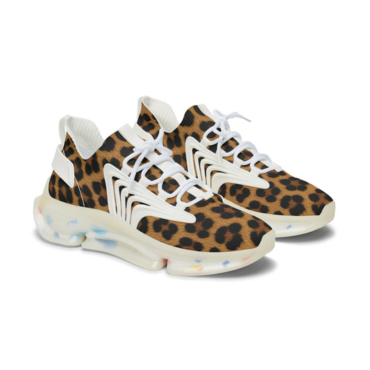 Stylish Women's Mesh Sneakers - Trendy Leopard Print, Comfortable Running, Casual Everyday Wear, Fitness, Gift for Her