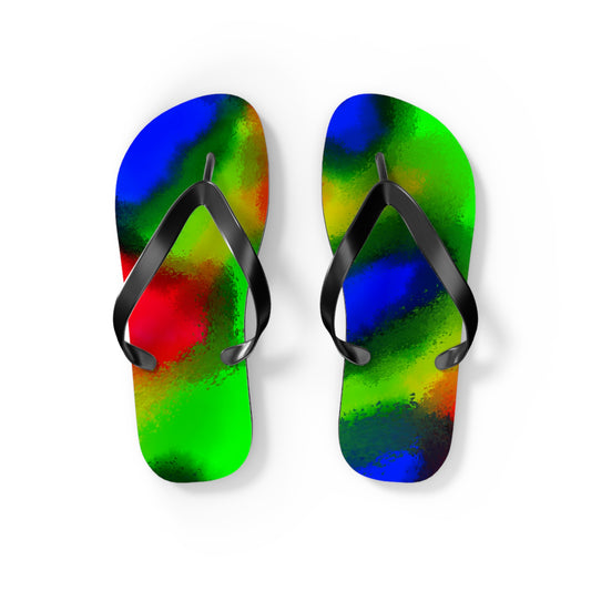 Vibrant Flip Flops for Summer Vibes, Beach Footwear, Colorful Summer Sandals, Pool Party Essentials, Gift for Vacation Lovers