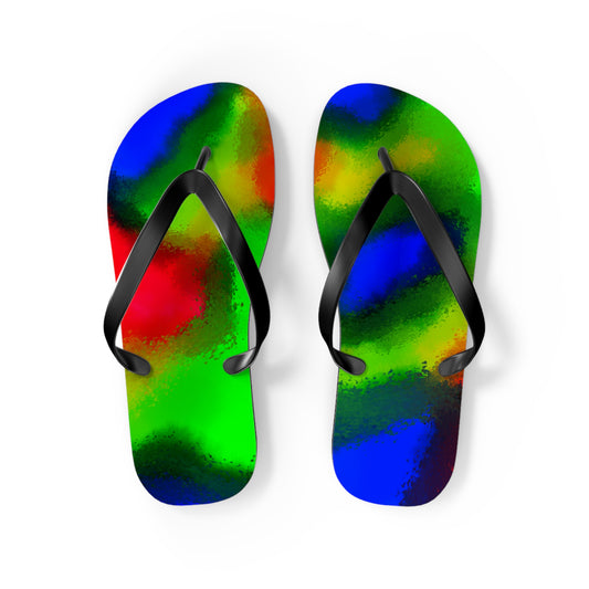 Vibrant Flip Flops for Summer Vibes, Beach Footwear, Colorful Summer Sandals, Pool Party Essentials, Gift for Vacation Lovers