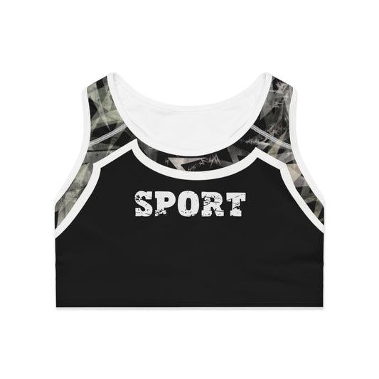 Sporty Camo Sports Bra - Athletic Wear, Gym Apparel, Workout Gear, Fitness Gift, Yoga Essentials