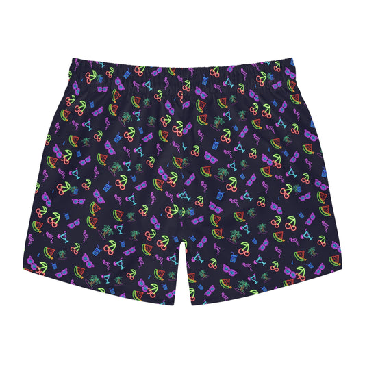 Fun Tropical Swim Trunks, Summer Beachwear, Vacation Essentials, Pool Party Style, Unique Swimwear