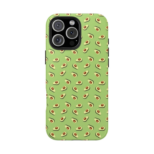 Avocado Print Tough Phone Cases, Cute Phone Cases, Gift for Foodies, Trendy Accessories, Unique Phone Cover, Stylish Avocado Gifts