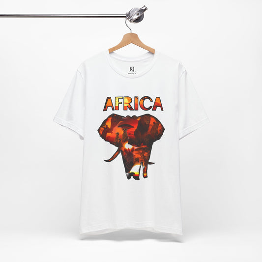 African Sunset Elephant Tee, Nature Lover Shirt, Travel Gift, Unisex Tee, Ethical Fashion, Animal Lover Apparel