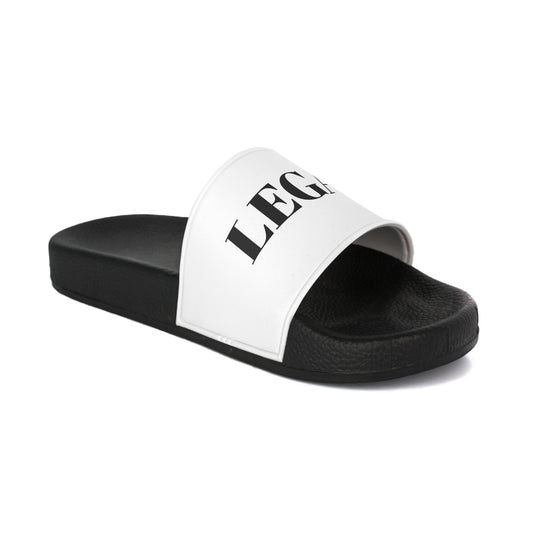Men's Slide Sandals with Bold 'LEGACY' Design | Casual Summer Footwear, Pool Slides, Beach Sandals, Gift for Him