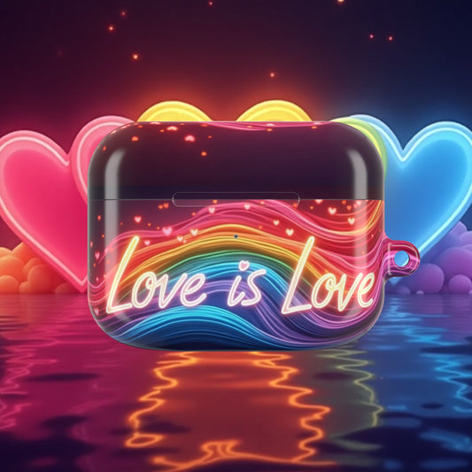 Colorful Love AirPod Cases, Pride Gifts, Romantic Accessories, Fun Tech Gear, Rainbow Heart Designs, Unique Mobile Accessories
