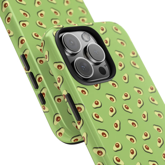 Avocado Print Tough Phone Cases, Cute Phone Cases, Gift for Foodies, Trendy Accessories, Unique Phone Cover, Stylish Avocado Gifts