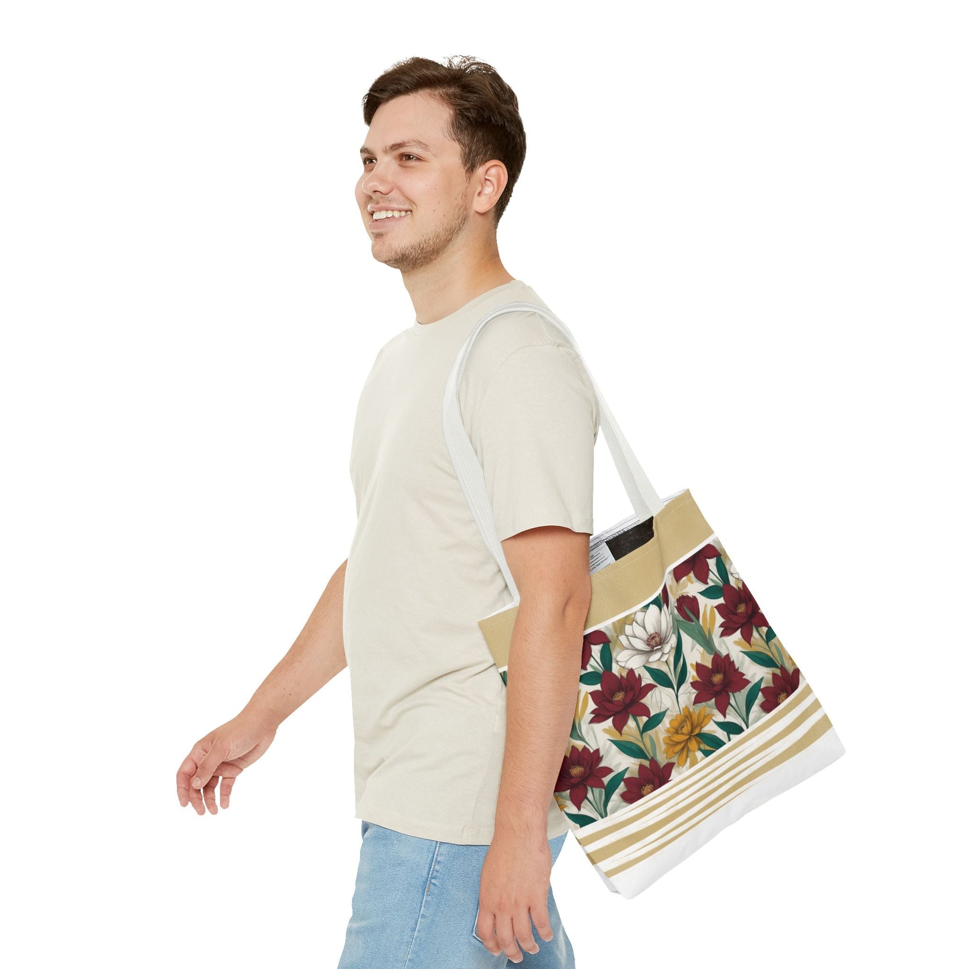 Floral Tote Bag - Stylish and Versatile for Everyday Use - Buimen studio