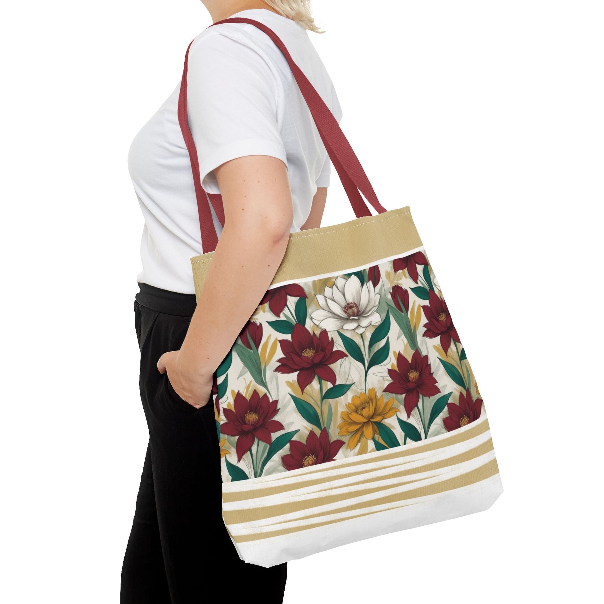 Floral Tote Bag - Stylish and Versatile for Everyday Use - Buimen studio